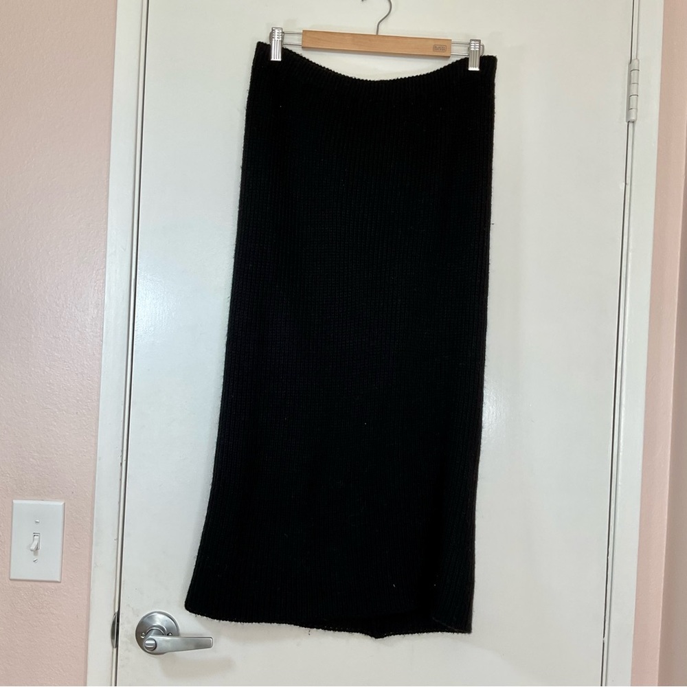 Vintage Black Knit Skirt Size L
